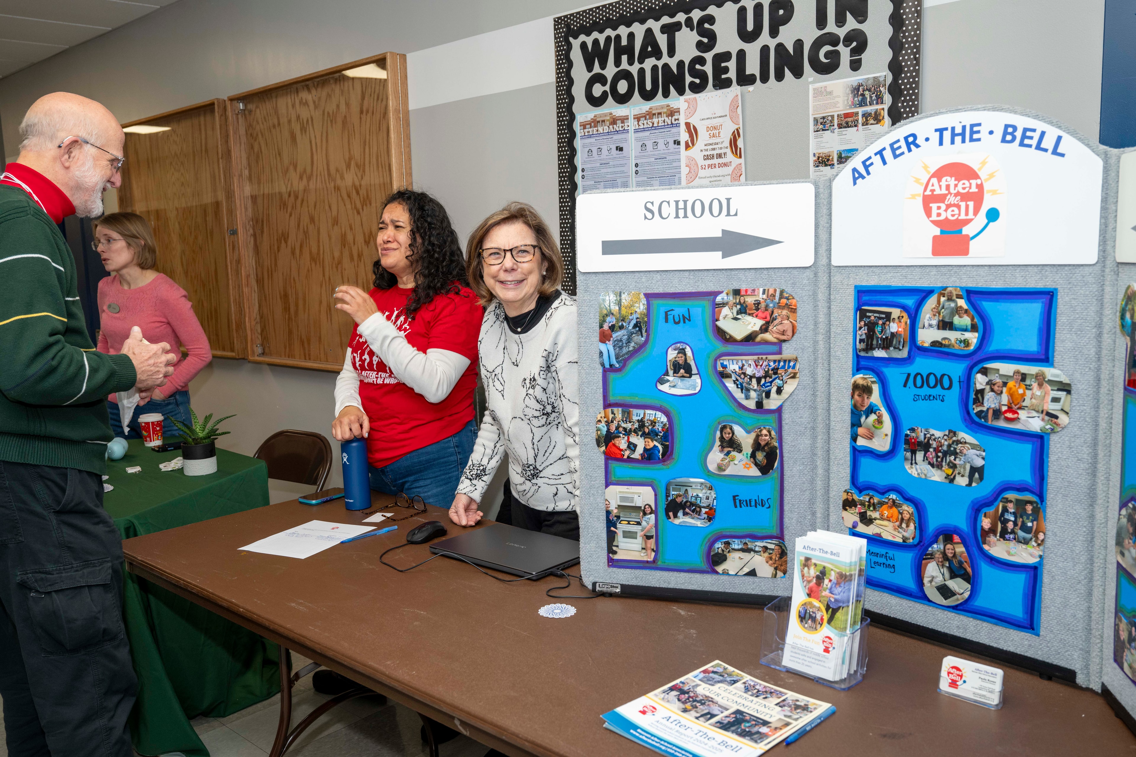 Community members at the volunteer fair